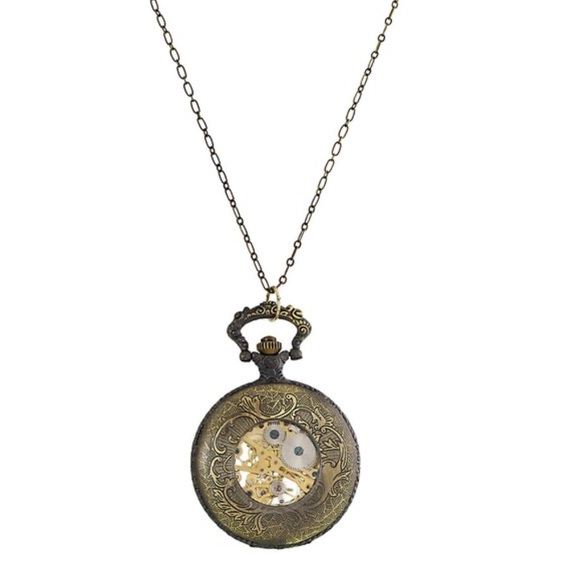 Vintage Jewelry Exposed Watch Parts Antiqued Pocket Watchnwt Poshmark